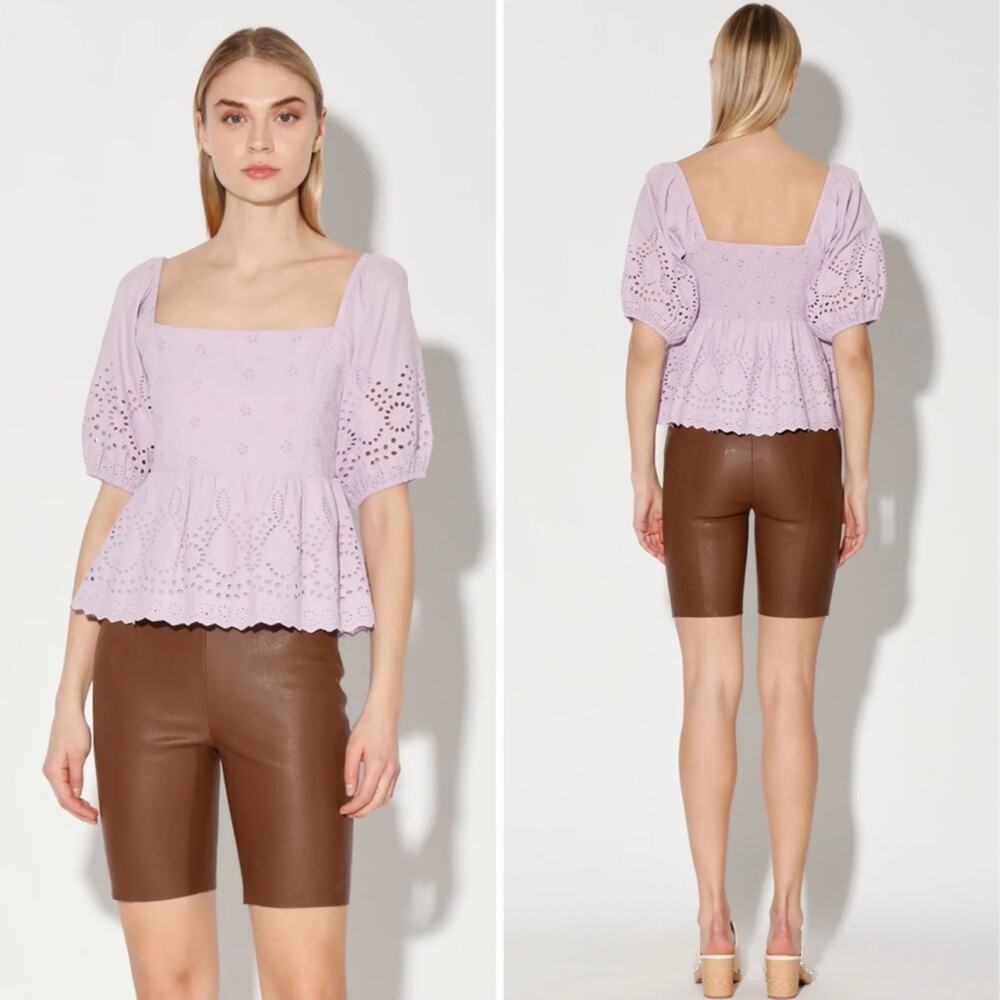 NWT Walter Baker Novalee Top Lavender Eyelet